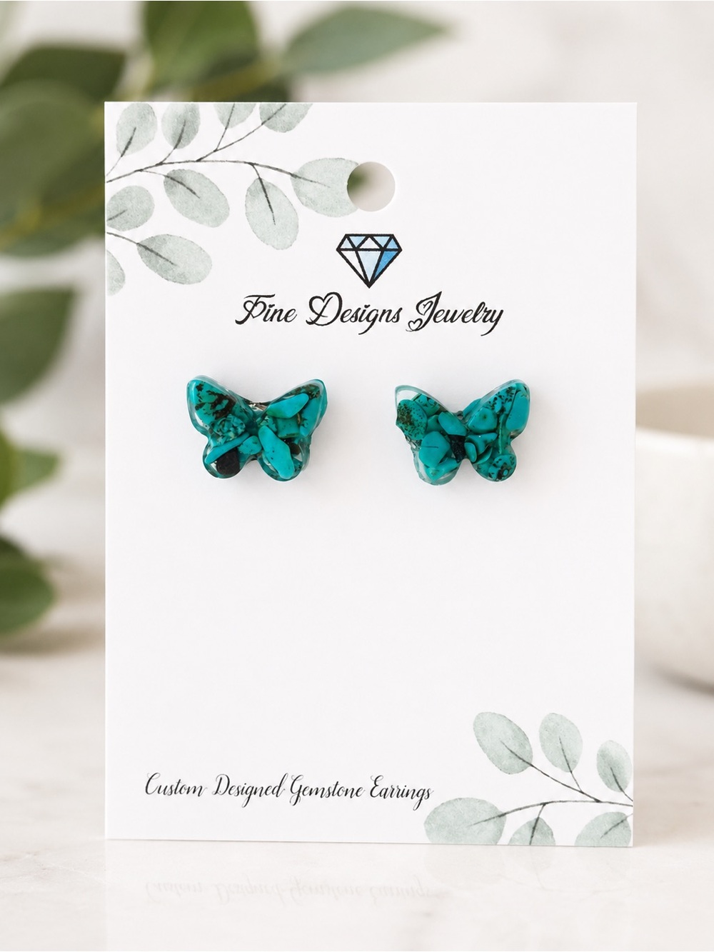 Magnesite Butterfly Studs